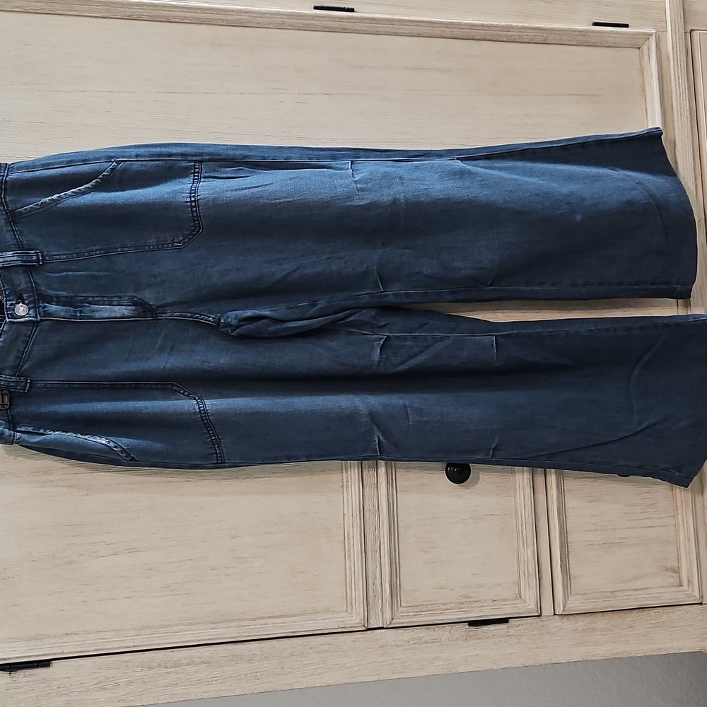 Rewash Blue Wide-Leg Denim Pants